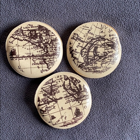 Lot/3 I. Rice 3X German Magnifying Mirrors w/pouch - Picture 2 of 7